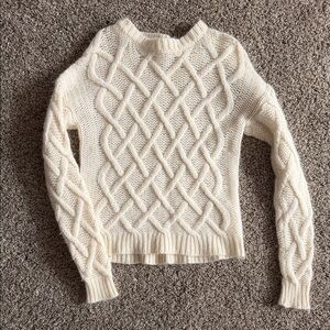 Tularosa Cream Cable Knit Sweater